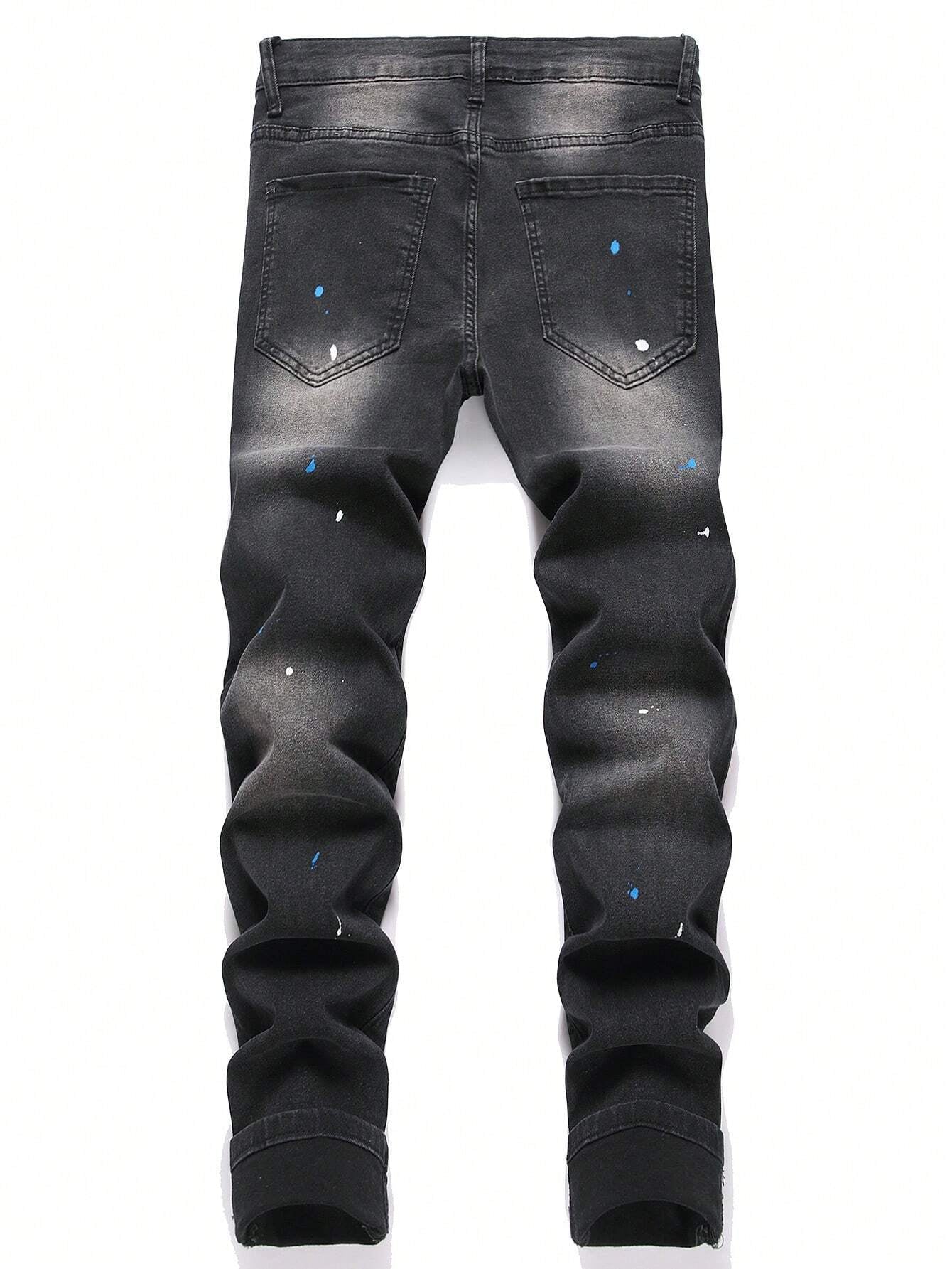 Black Jeans Blue Ripped