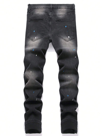 Black Jeans Blue Ripped